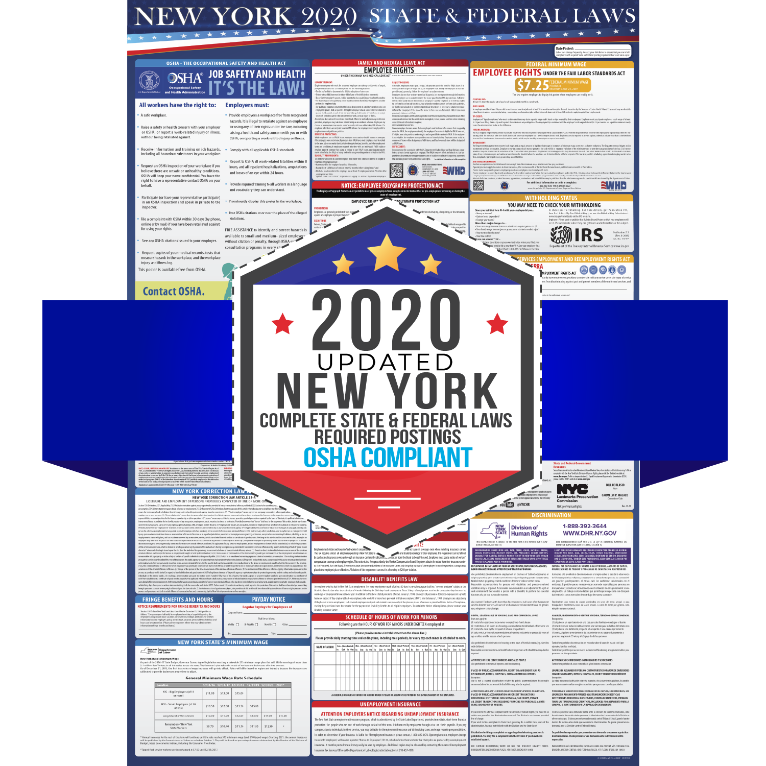 2020 New York State and Federal Labor Laws Poster