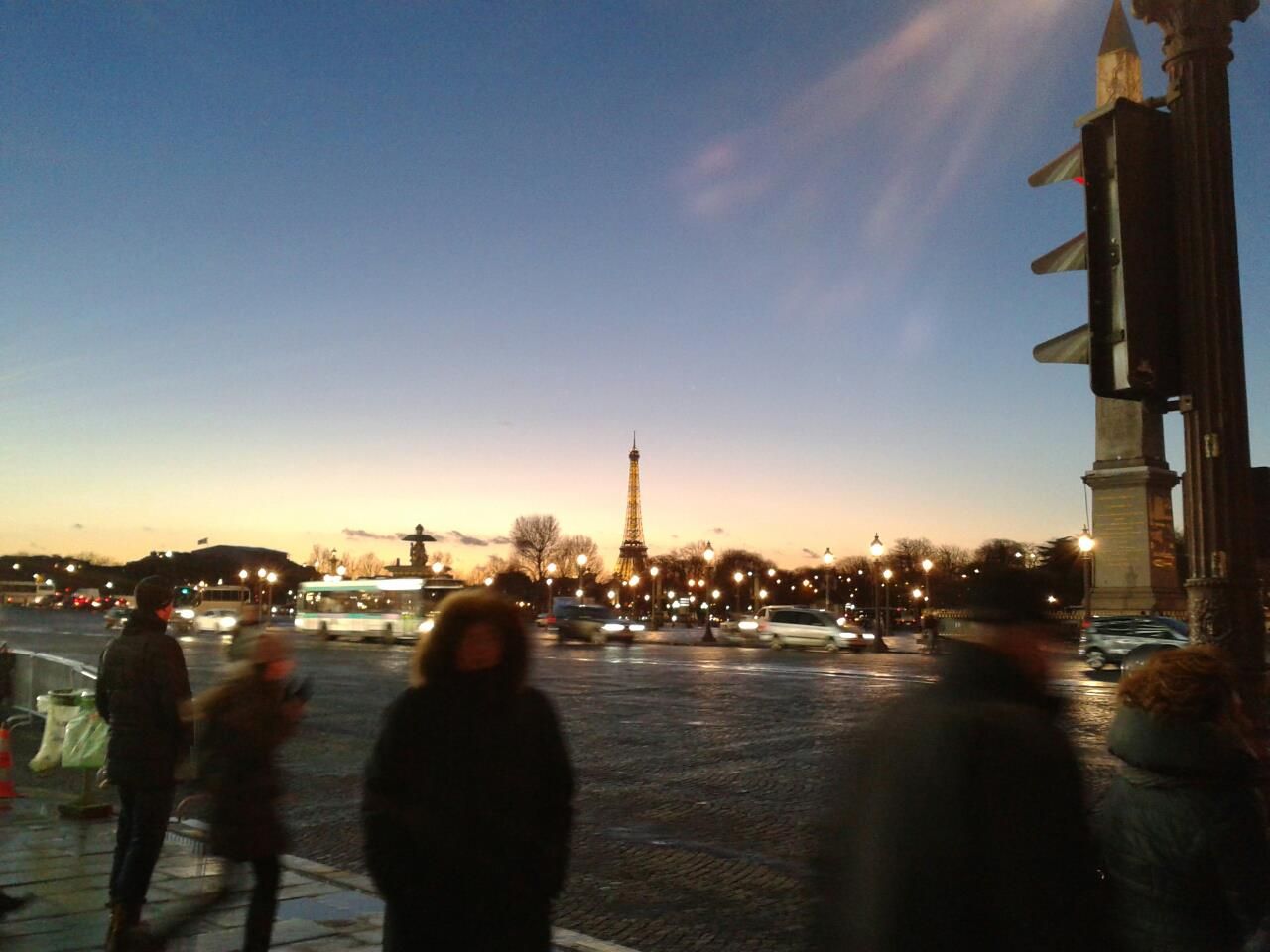 A far off glimpse of the Eiffel tower Paris 2012