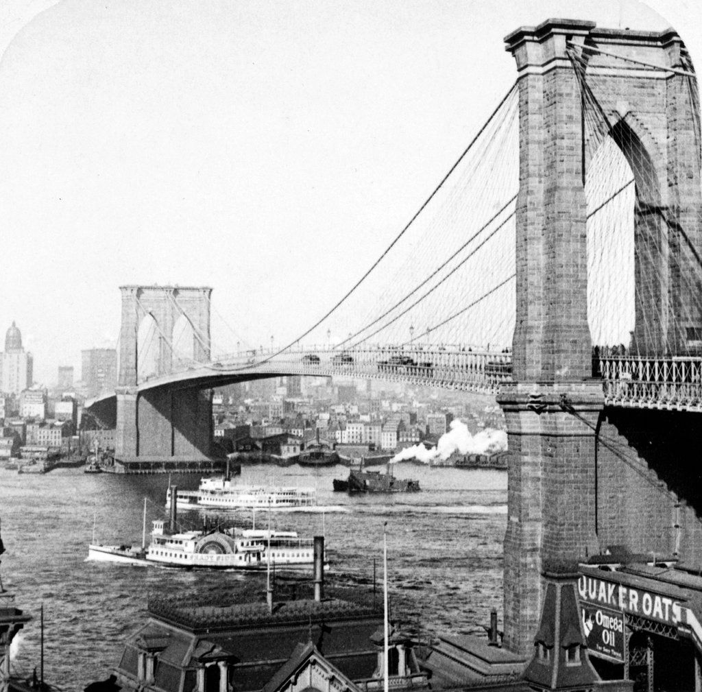 Brooklyn Bridge, looking towards Manhattan, 1901