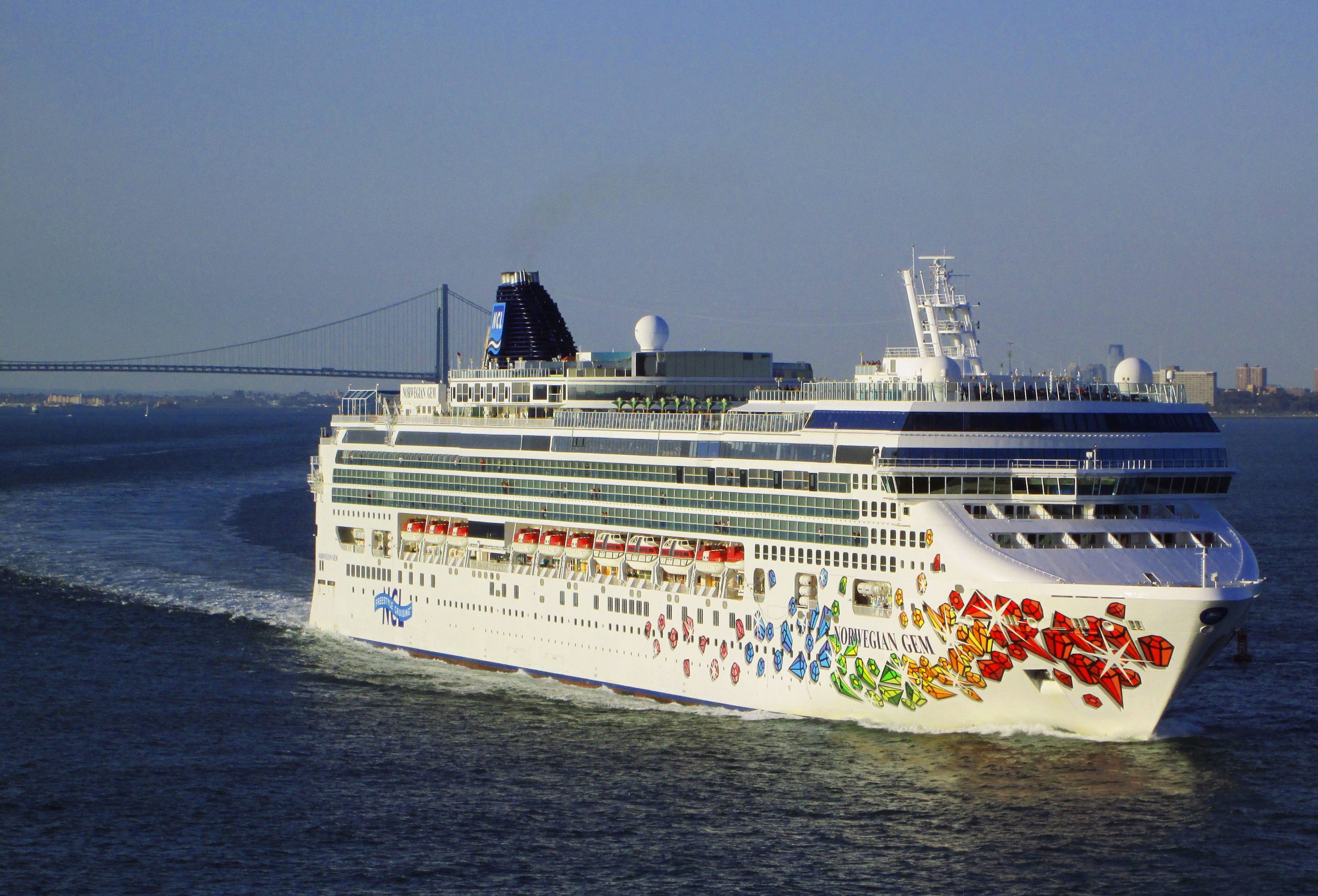 Cruise Ship In New York Harbor