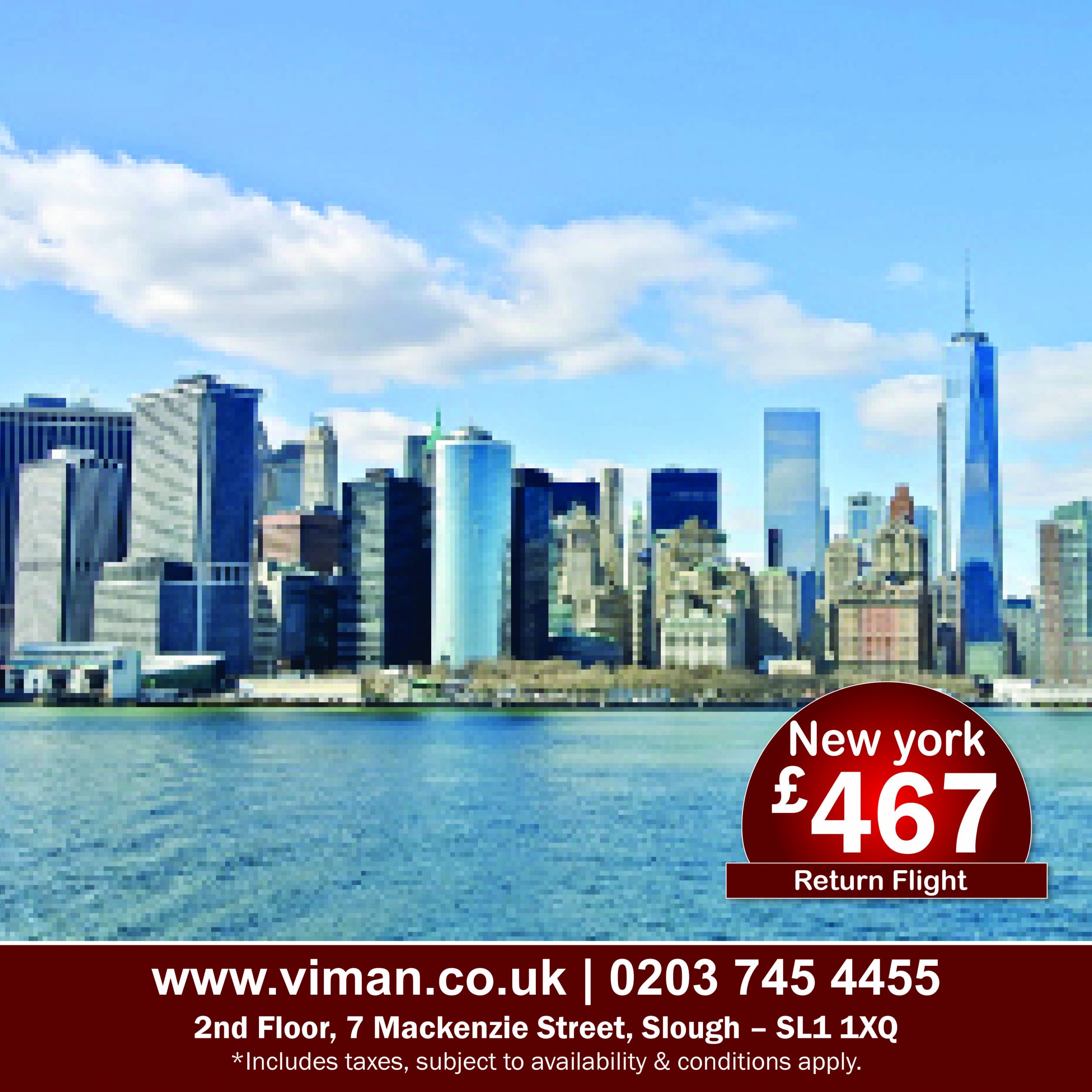 Find cheap flights to New York from London with www.viman ...
