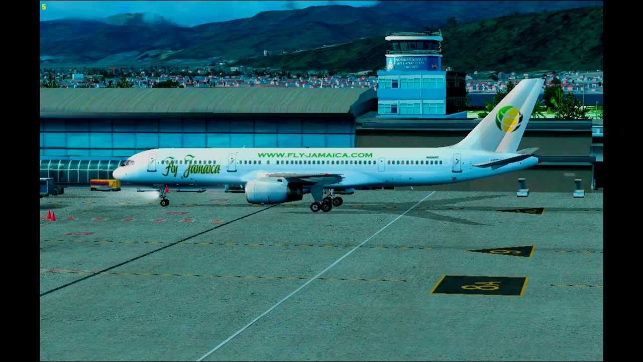 Fly Jamaica Airways B757 Landing at Norman Manley Intl(MKJP)