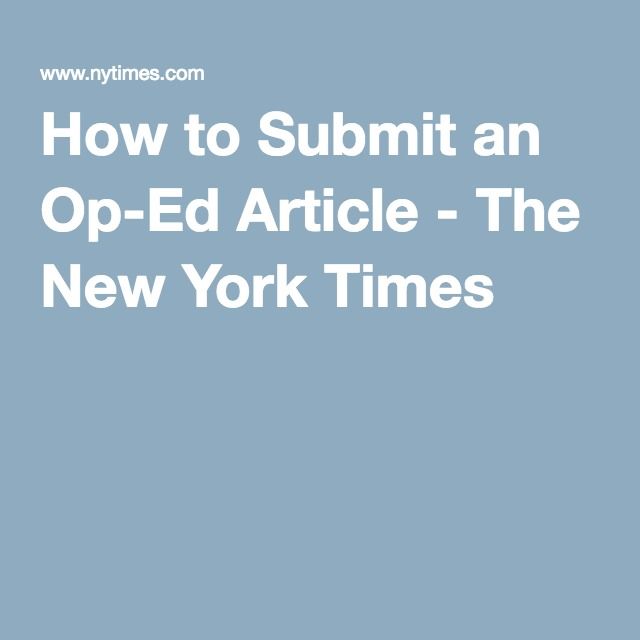 How to Submit an Op