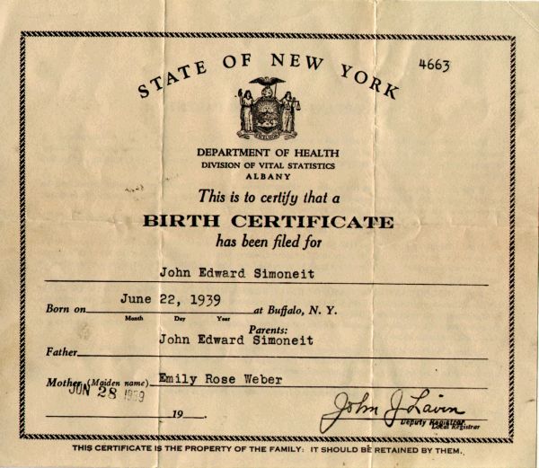 Image result for 1920 new york birth certificate