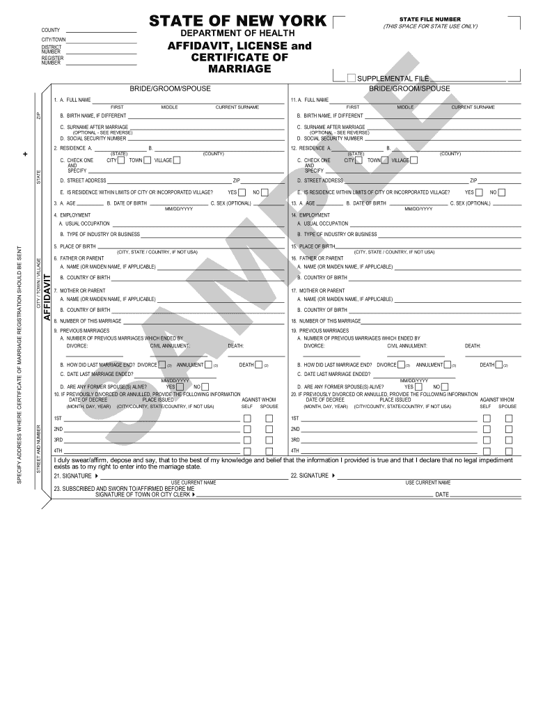Marriage License Application Form Online
