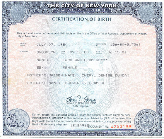 Need to trace a phone number, new york birth record