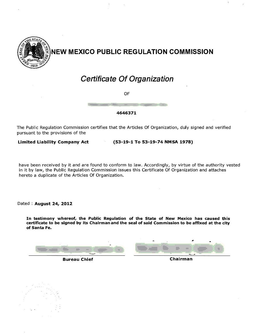 New Mexico Incorporation &  Registered Agent