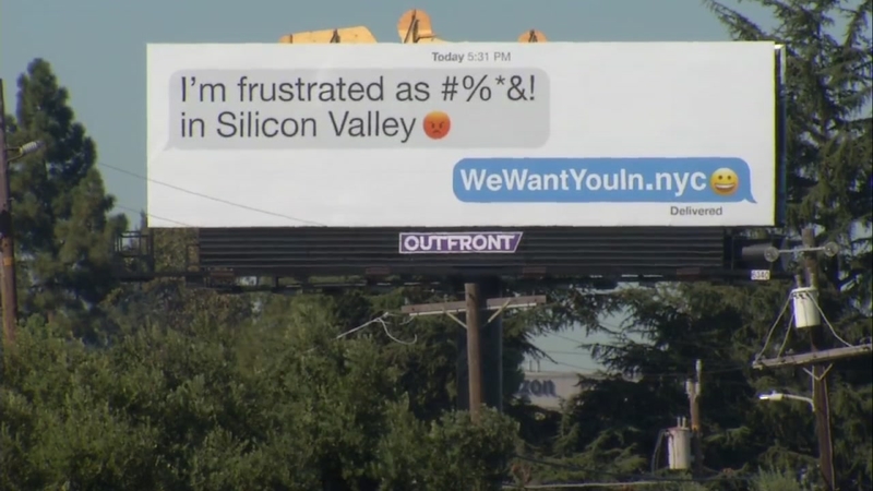 New York City entrepreneur using billboard to attract Silicon Valley ...