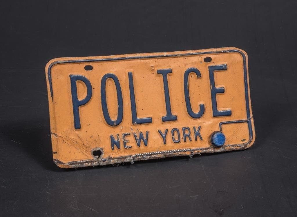 New York Police License Plate