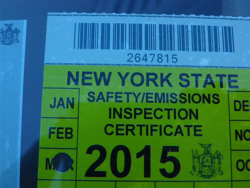 New York State Inspection Sticker 2015I/INFINITI ...