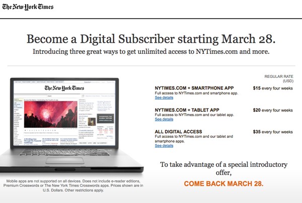 New York Times reveals labyrinthine subscription plans ...