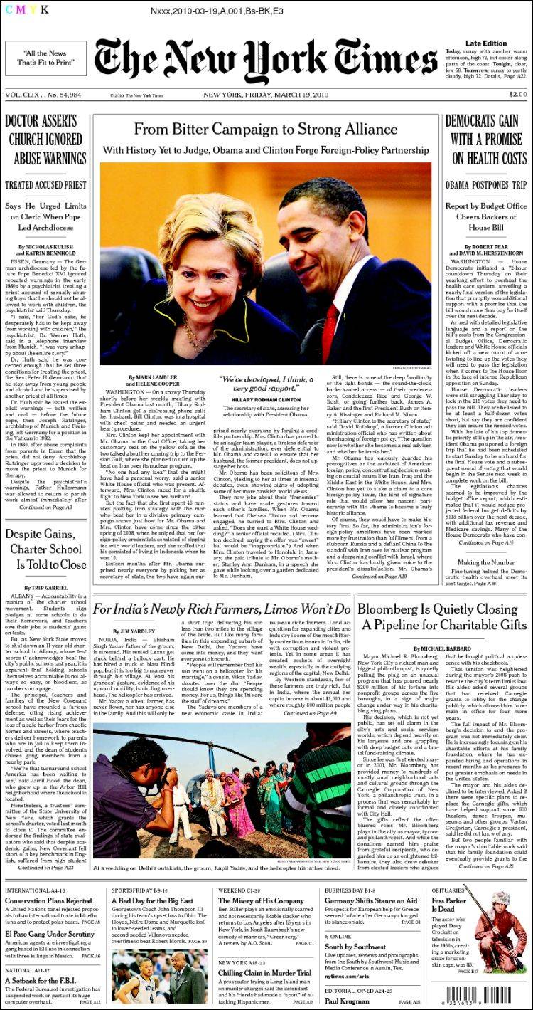 Newspaper New York Times (USA). Newspapers in USA. Friday ...