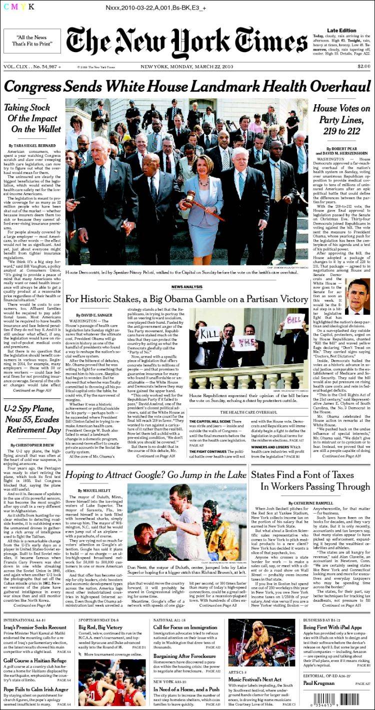 Newspaper New York Times (USA). Newspapers in USA. Monday ...
