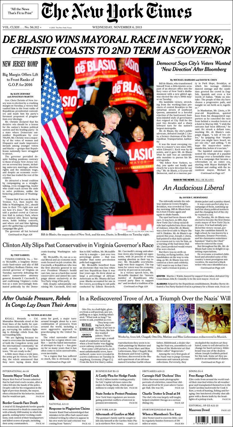 Newspaper New York Times (USA). Newspapers in USA ...