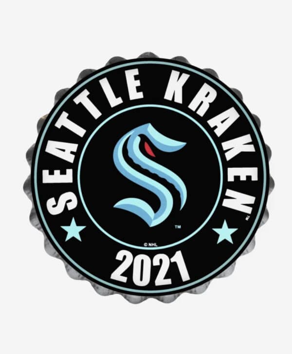 NHL Seattle Kraken Bottle Cap Wall Sign