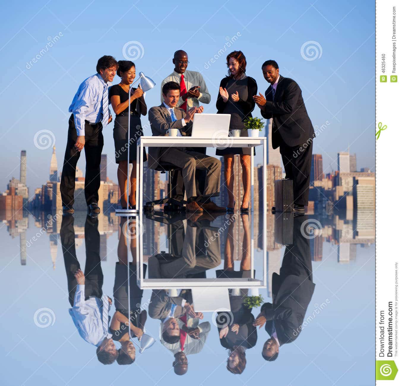 Outdoor Business Meeting in New York City Stock Photo