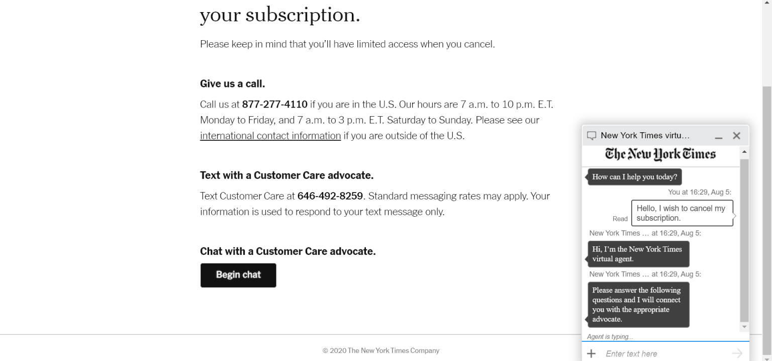 The New York Times: a journey to âunsubscribeâ?