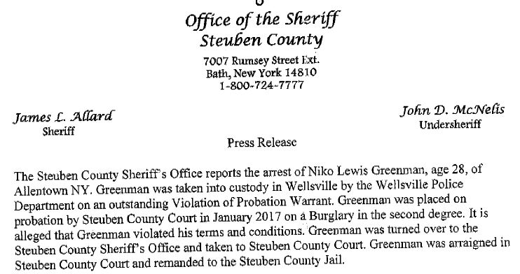 Wellsville Regional News (dot) com: Allentown man arrested on Steuben ...